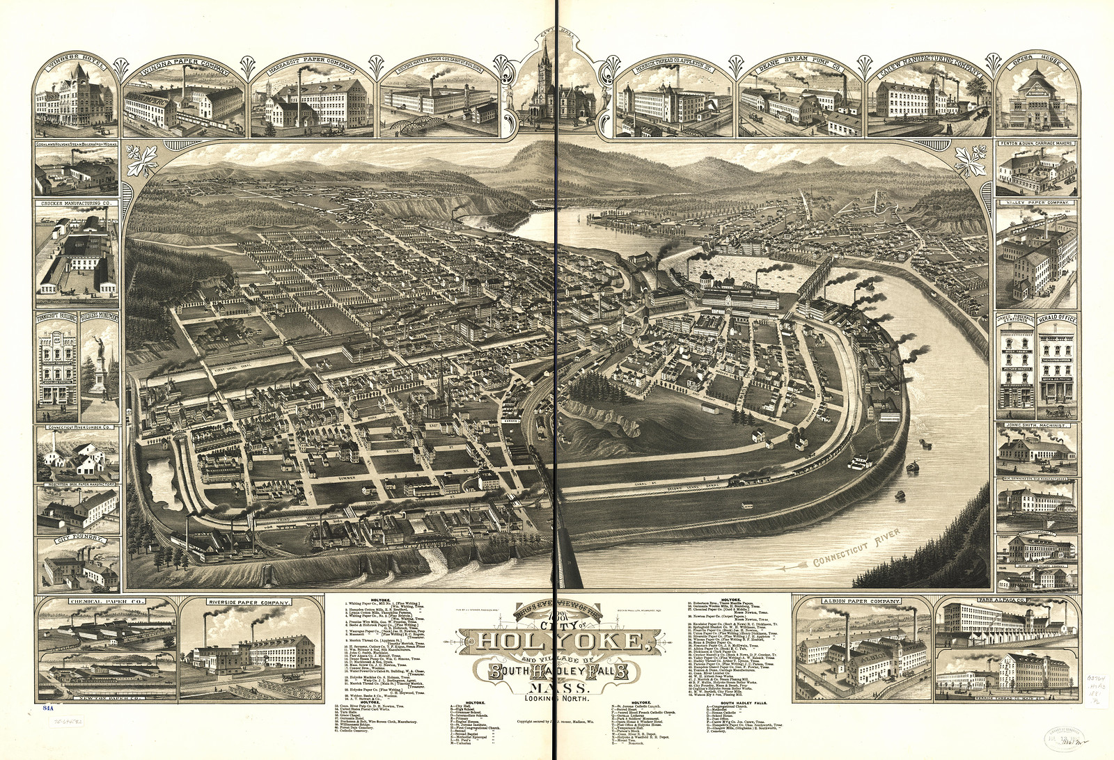 Holoyoke, Massachusetts, 1881, 1881 — antique map
