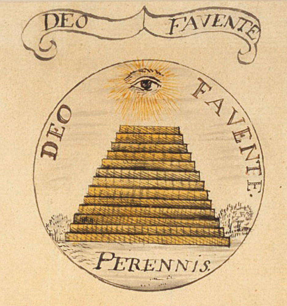 Great Seal of the United States, pyramid and all-seeing eye — historic image