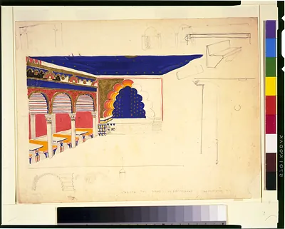 Historic Architecture - Washington DC - Design drawing for a restaurant