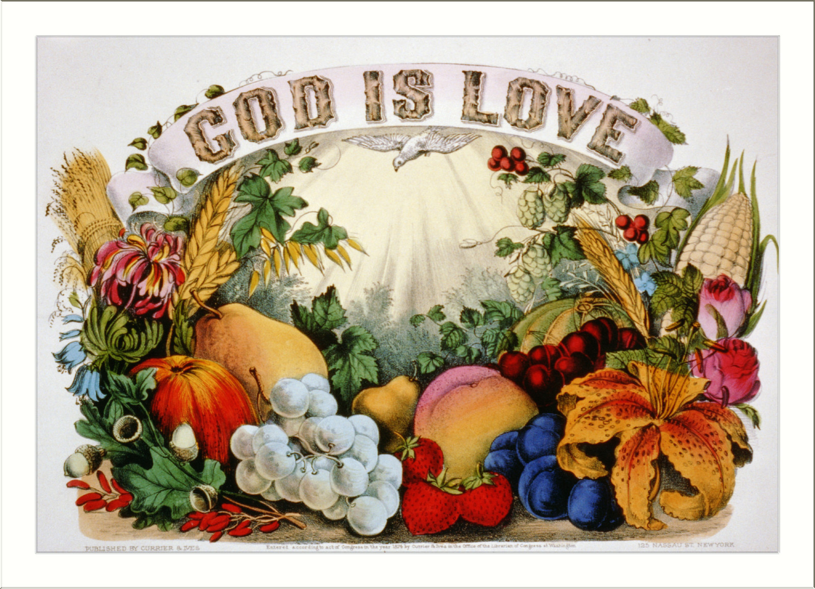 God is love, New York : Published by Currier & Ives, c1874. — antique lithograph