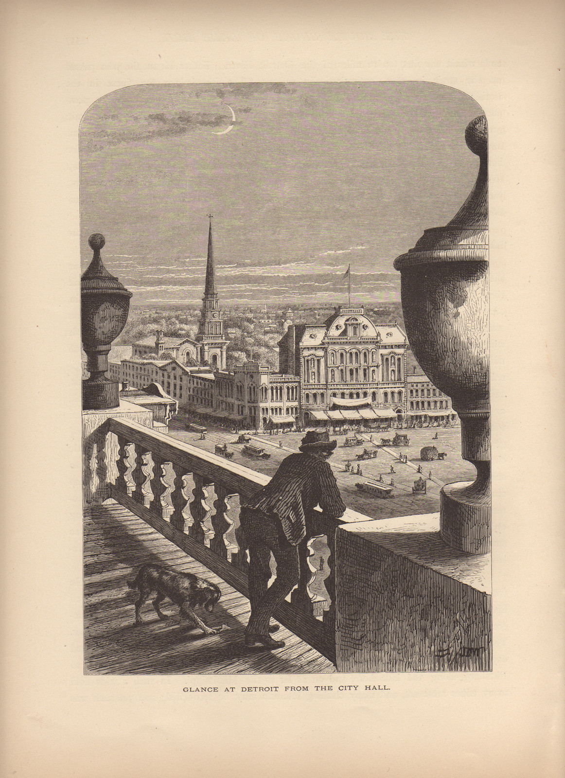 Glance at Detroit from the City Hall — historic image