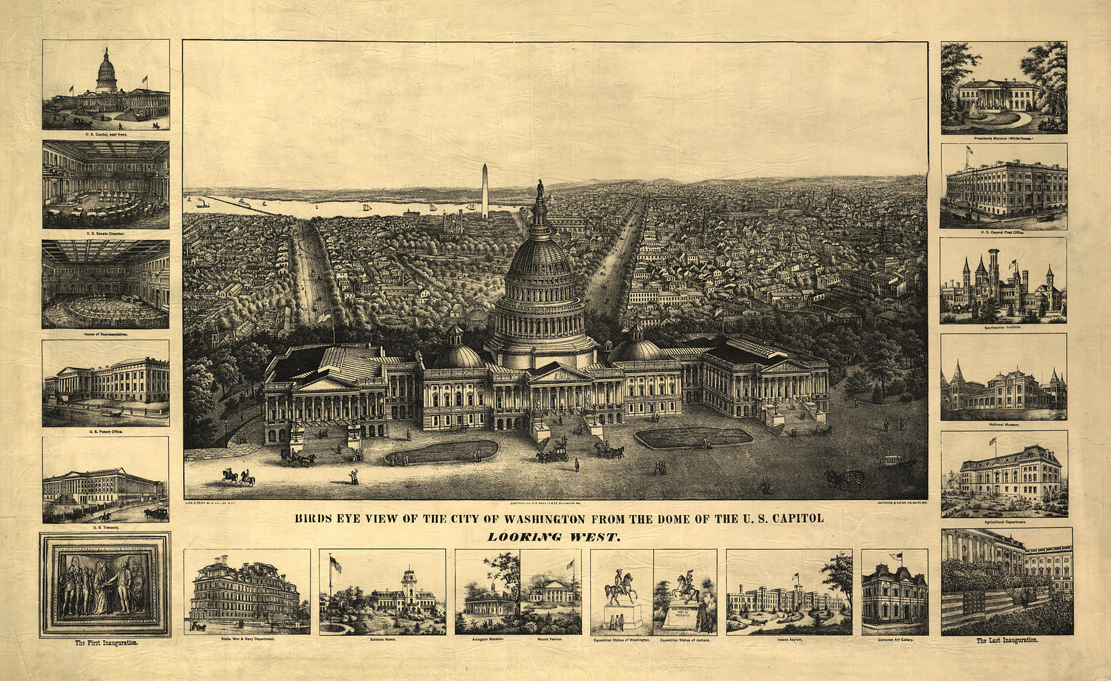 ca. 1885 — antique lithograph