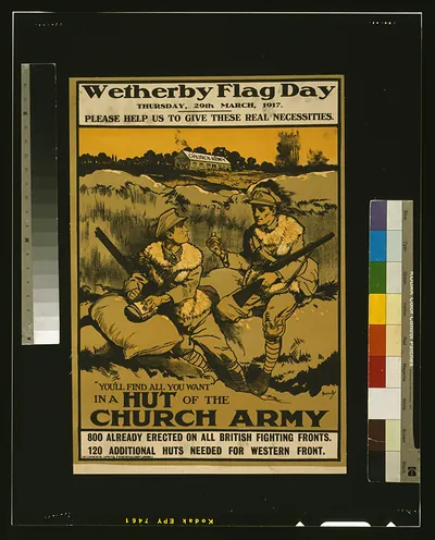 Wetherby flag day, Thursday, 29th March, 1917. Please help us to give these real necessities / Hassally ; The Commercial Supply Co., 8 Wine Office Court, London, E.C.