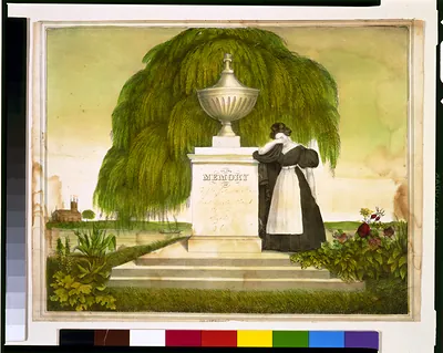 [Woman mourning by tomb with inscription, to the memory of Capt. John Williams