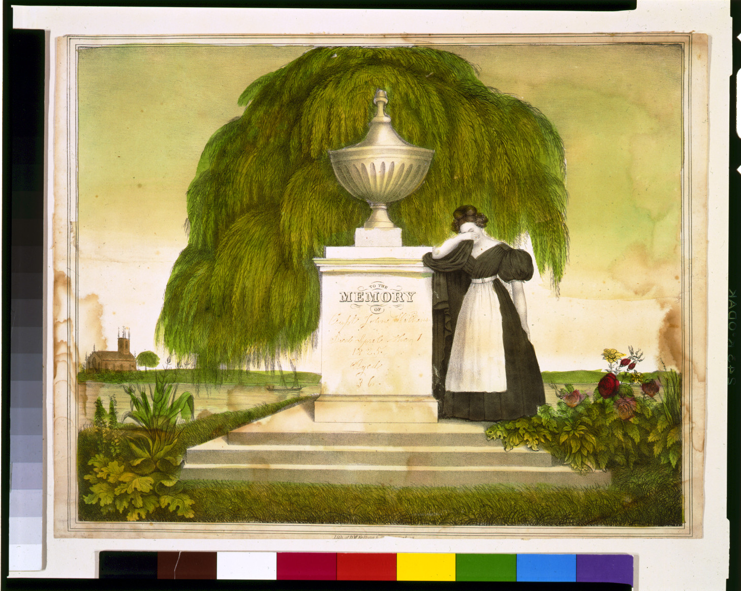 [Woman mourning by tomb with inscription, to the memory of Capt. John Williams, LC-USZC4-1840 (color film copy transparency)LC-USZ62-28016 (b&w film copy neg.) — historic image
