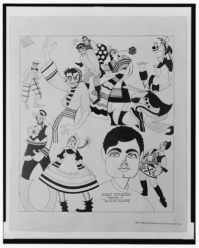 Boris Youjanin, director of The Blue Blouse" / Hirschfeld Moscow 28."