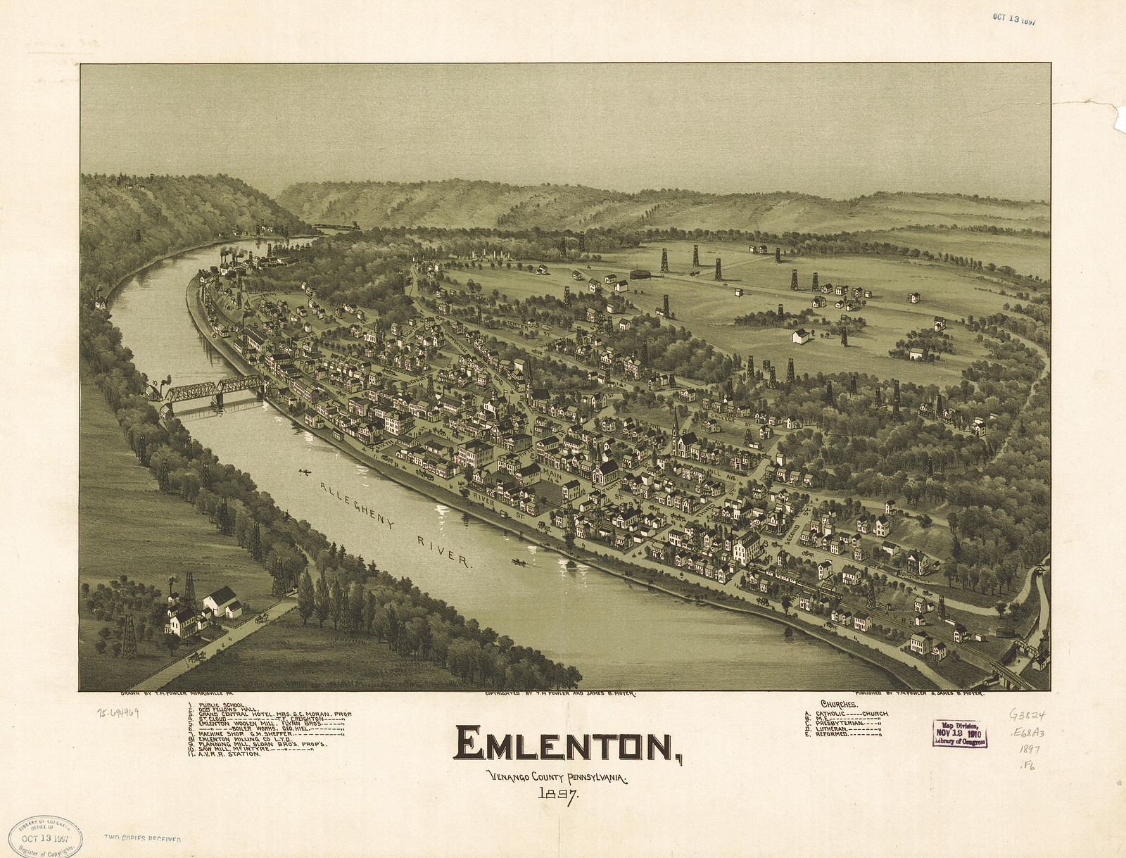 Emlenton, Pennsylvania, 1897, 1897 — antique map