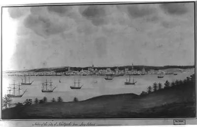 A view of the city of New York from Long Island