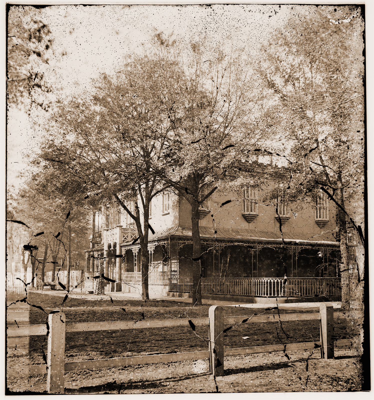 Savannah Georgia. Meldrim house General Shermans headquarters, 1865 — historic photograph