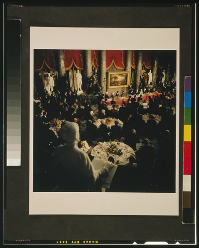[President Reagan speaking at his inaugural luncheon in the U.S. Capitol, January 21, 1985]