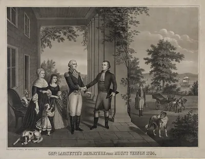 Gen. Lafayette's Departure from Mount Vernon 1784