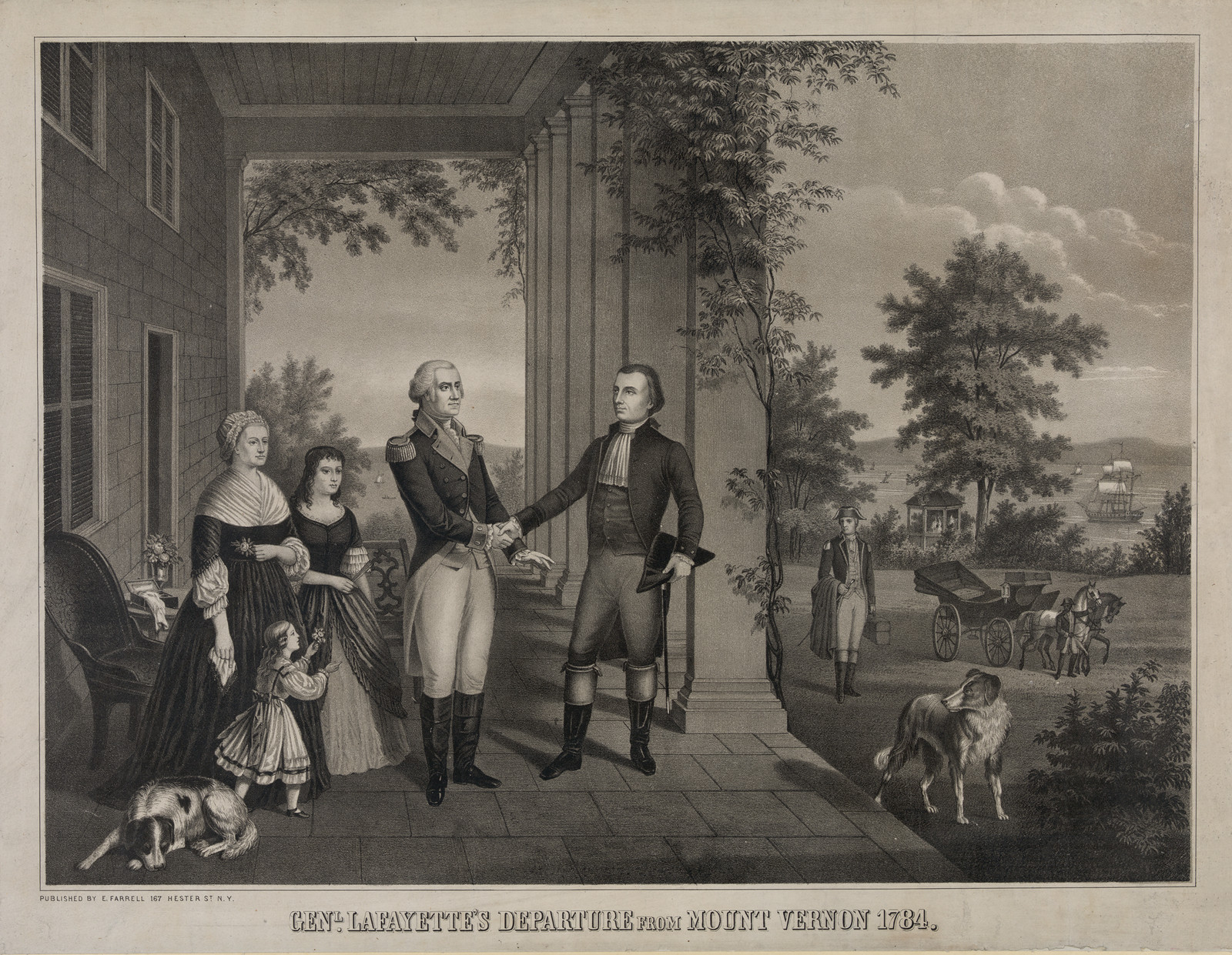 Gen. Lafayette's Departure from Mount Vernon 1784 — historic image