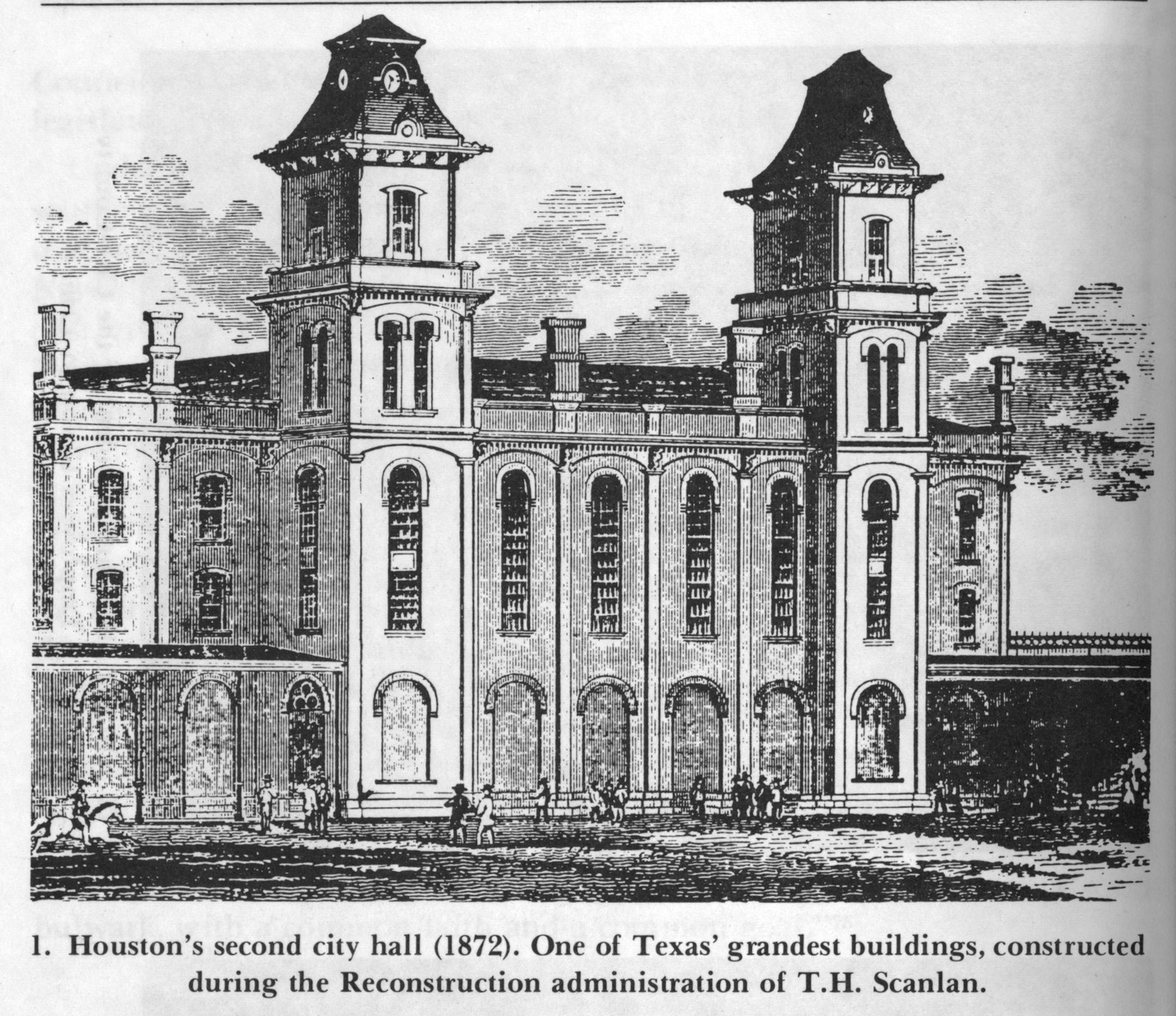 Houston's second city hall, 1872 — historic image