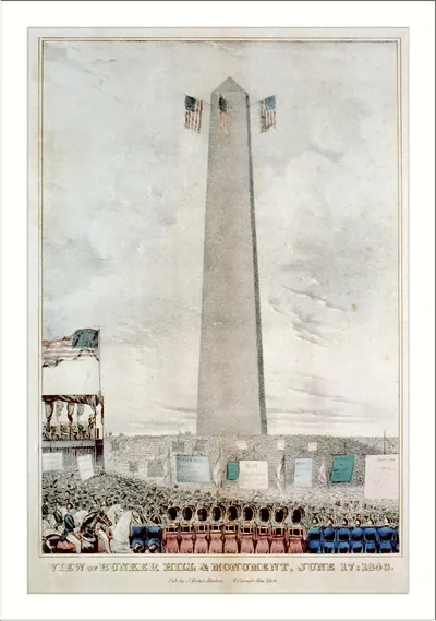 View of Bunker Hill & monument, June 17: 1843