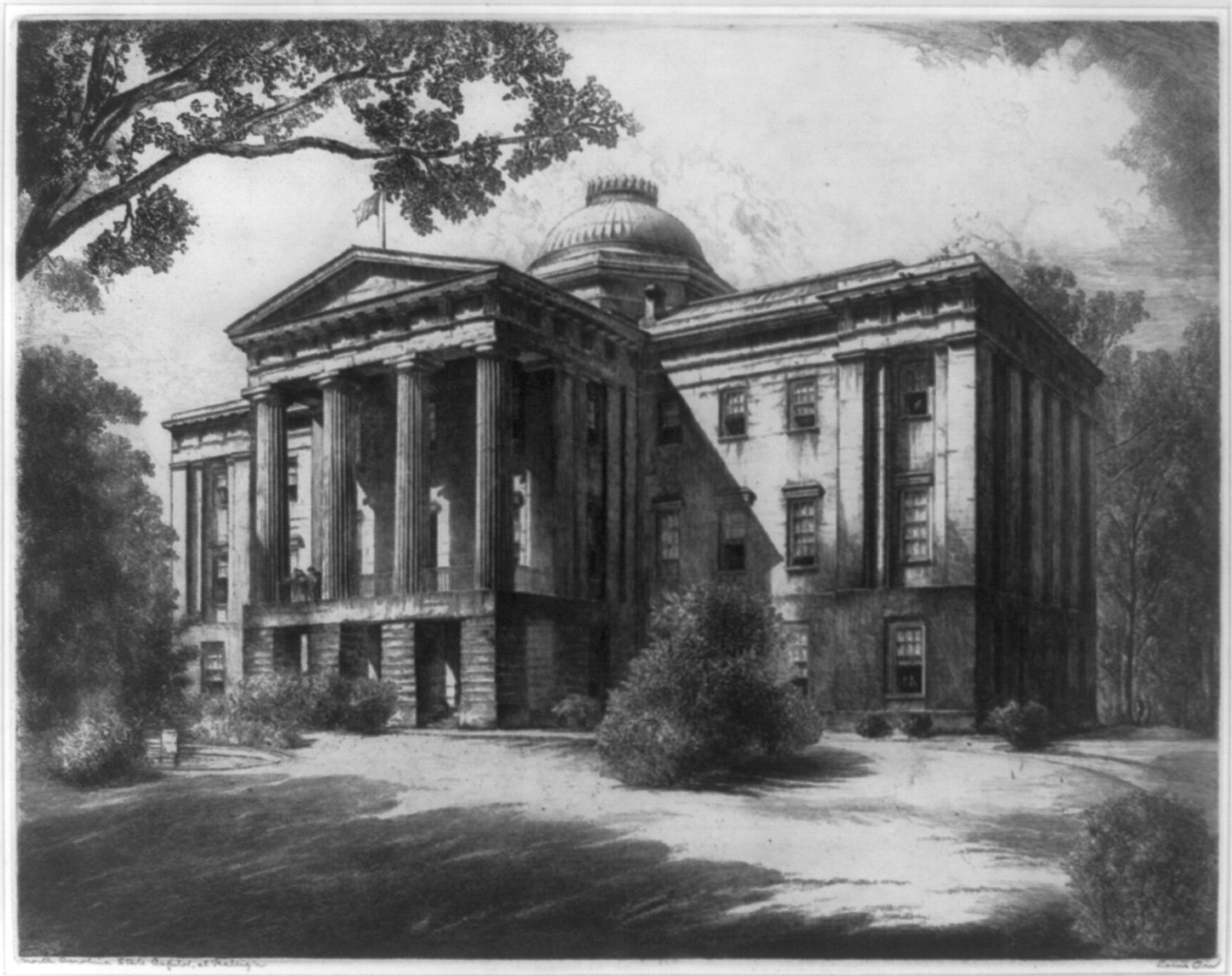 North Carolina state capitol at Raleigh / Louis Orr. — historic print