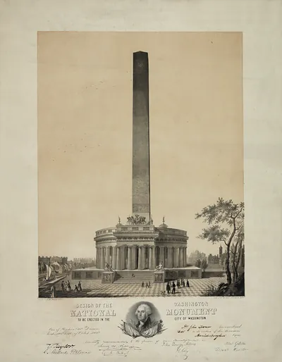Design Of The Washington National Monument To Be Erected In The City Of Washington