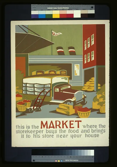 This is the market where the storekeeper buys the food and brings it to his store nea