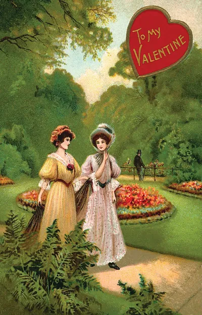 To My Valentine: Two Women Walking in a Park