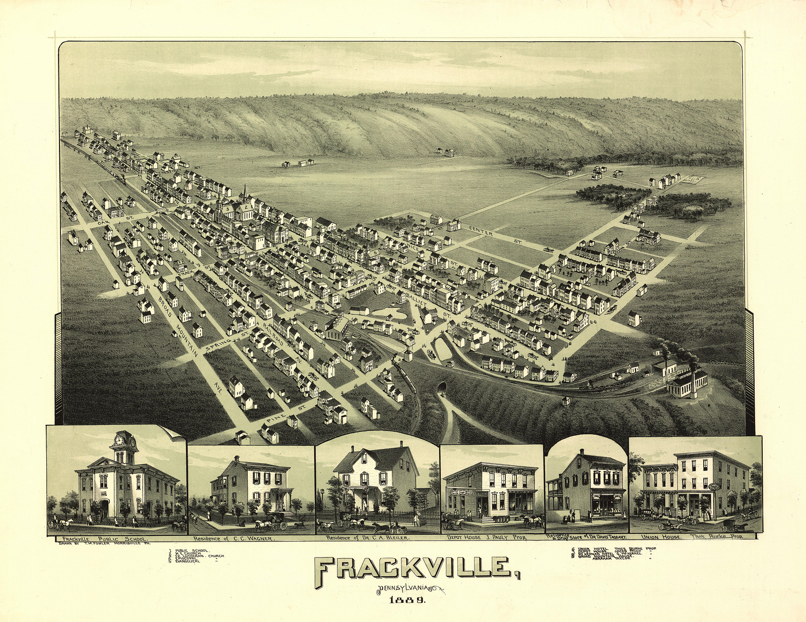 Frackville, Pennsylvania, 1889, 1889 — antique map