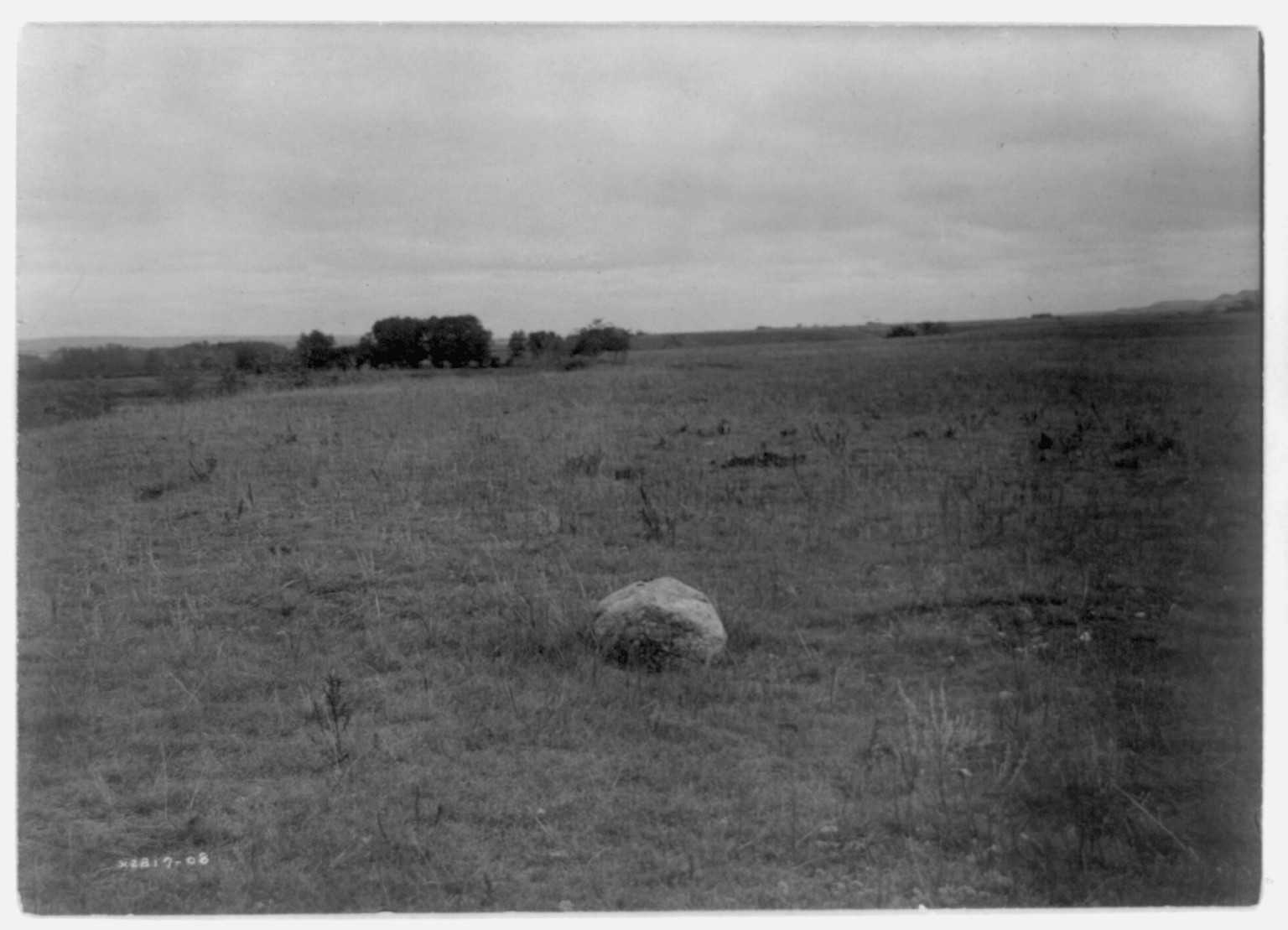 The mythic stone--Hidatsa, c1908. — historic photograph
