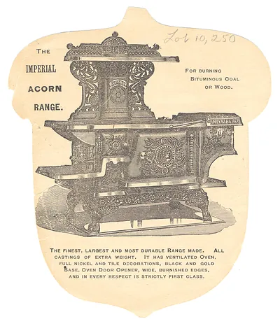 The Imperial Acorn Range advertising card