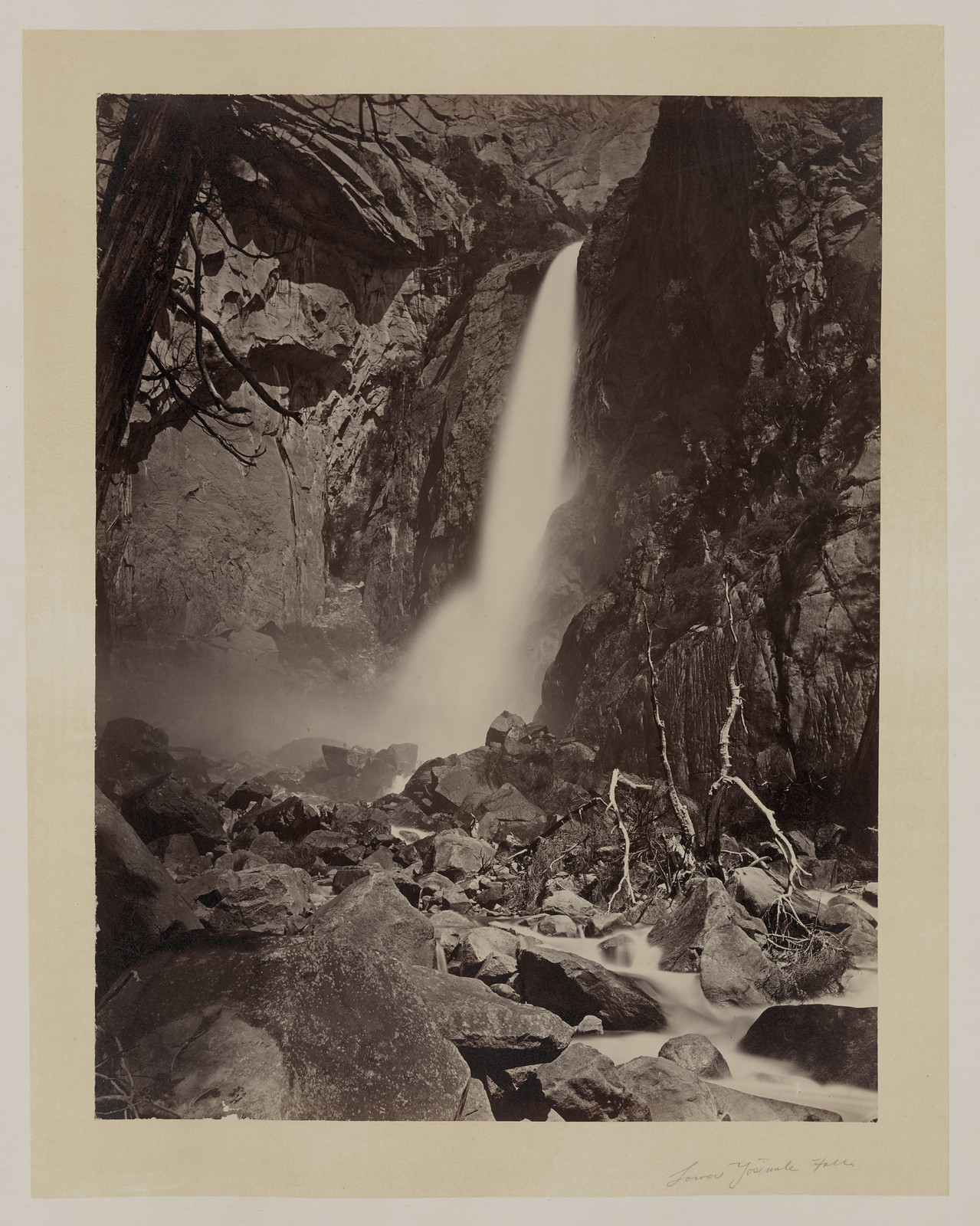 Lower Yosemite Falls, [ca. 1865] — historic photograph