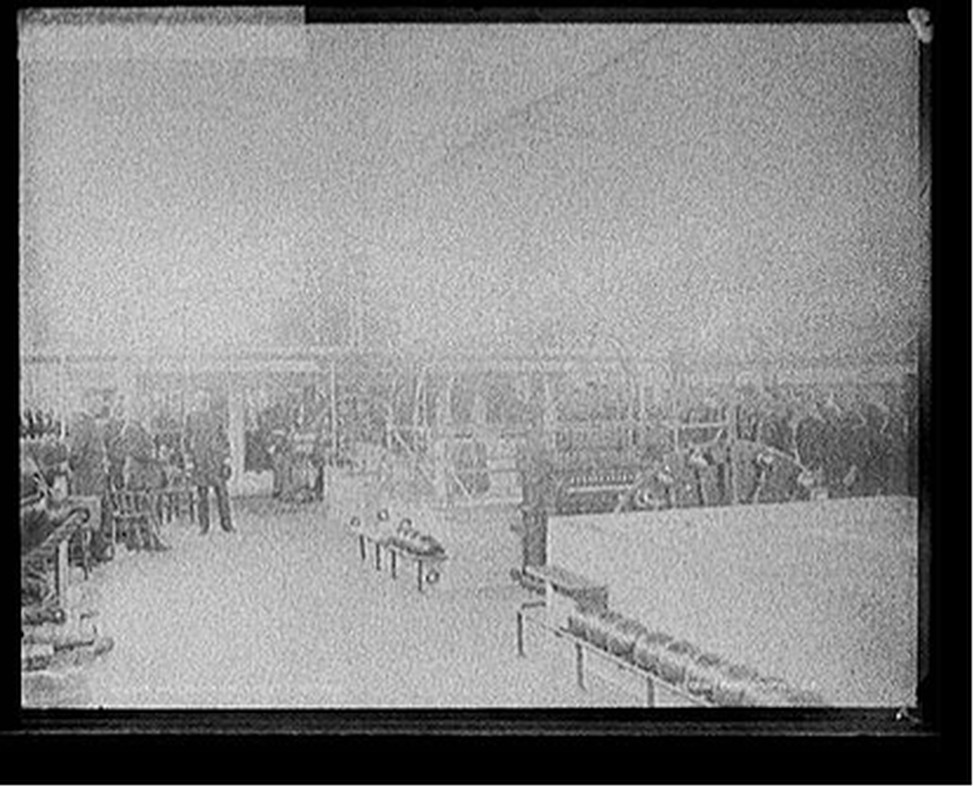 U.S.S. Richmond, church service, [between 1890 and 1901] — historic photograph
