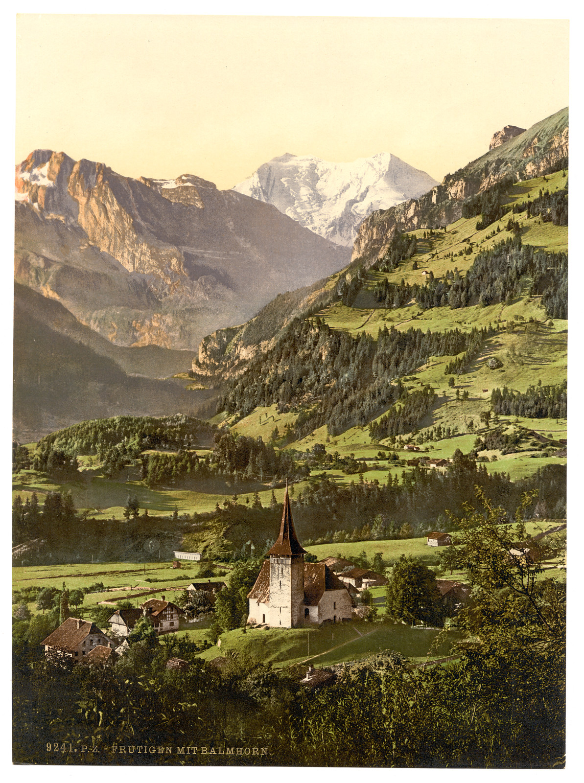 Frutigen and Balmhorn Bernese Oberland Switzerland, [between ca. 1890 and ca. 1900]. — historic print