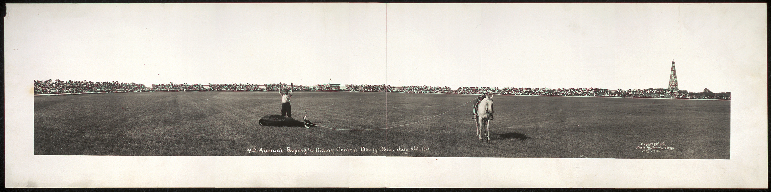 Roping Contest Dewey, Oklahoma, 1911, 1911 — historic image