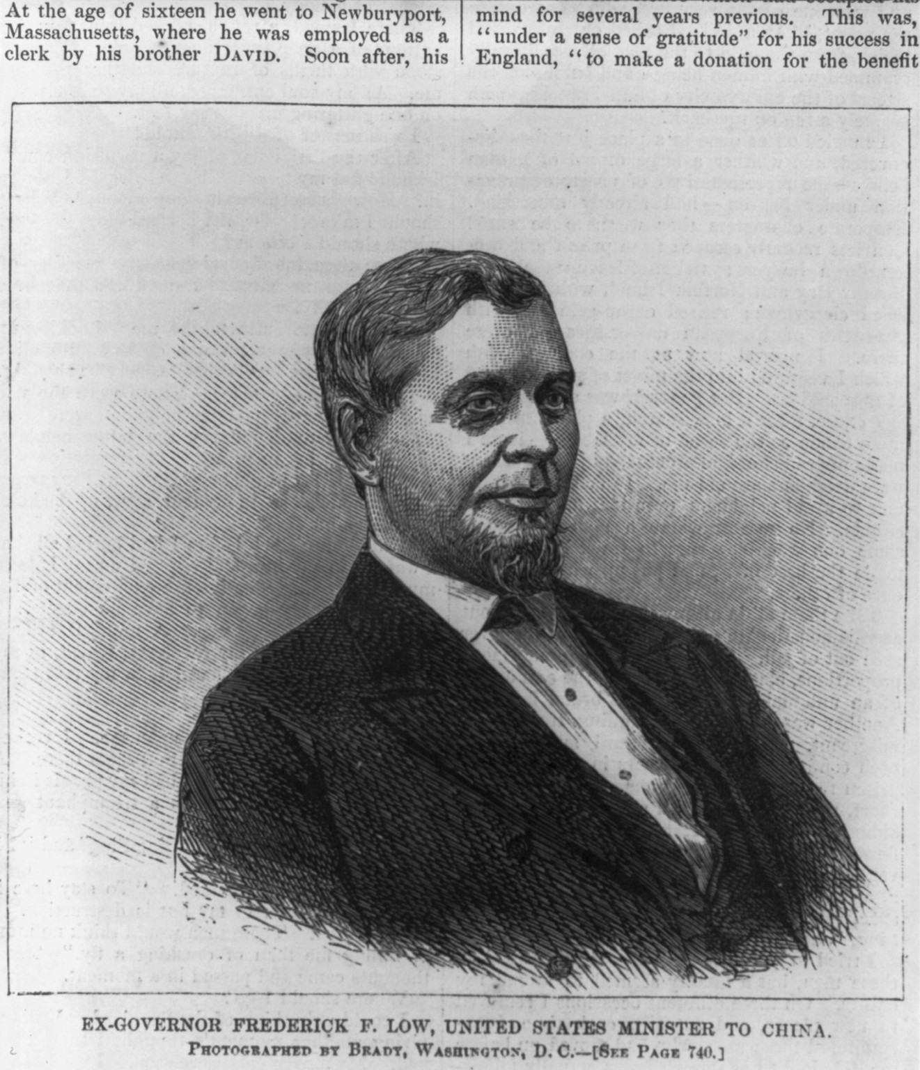 [Low, Frederick Ferdinand, 1828-1894 half-lgth, (7), U.S. Minister to China], 1869 — antique engraving