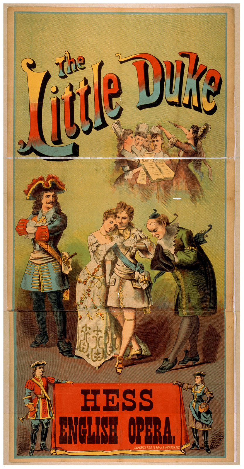 The little duke Hess English opera., 1878 — vintage poster