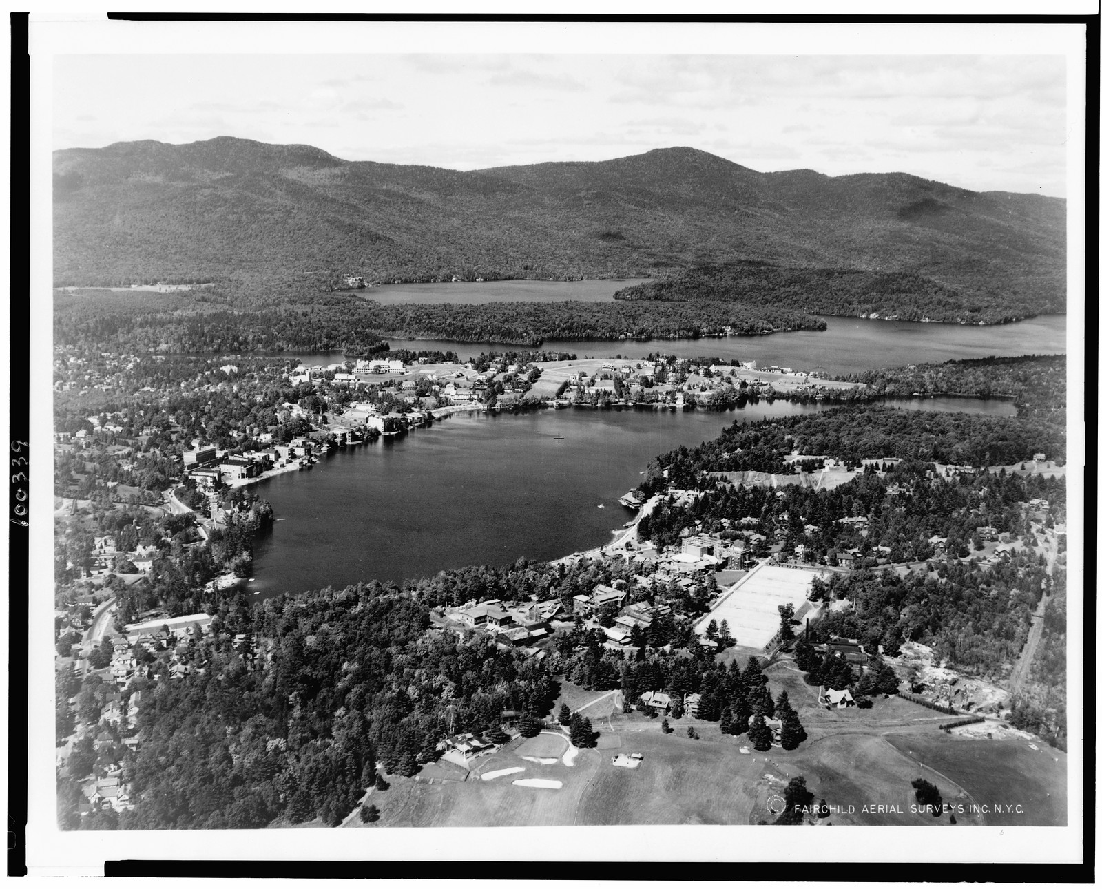[Aerial view of Lake Placid Club, Lake Placid, New York], 1929, c1930. — historic photograph