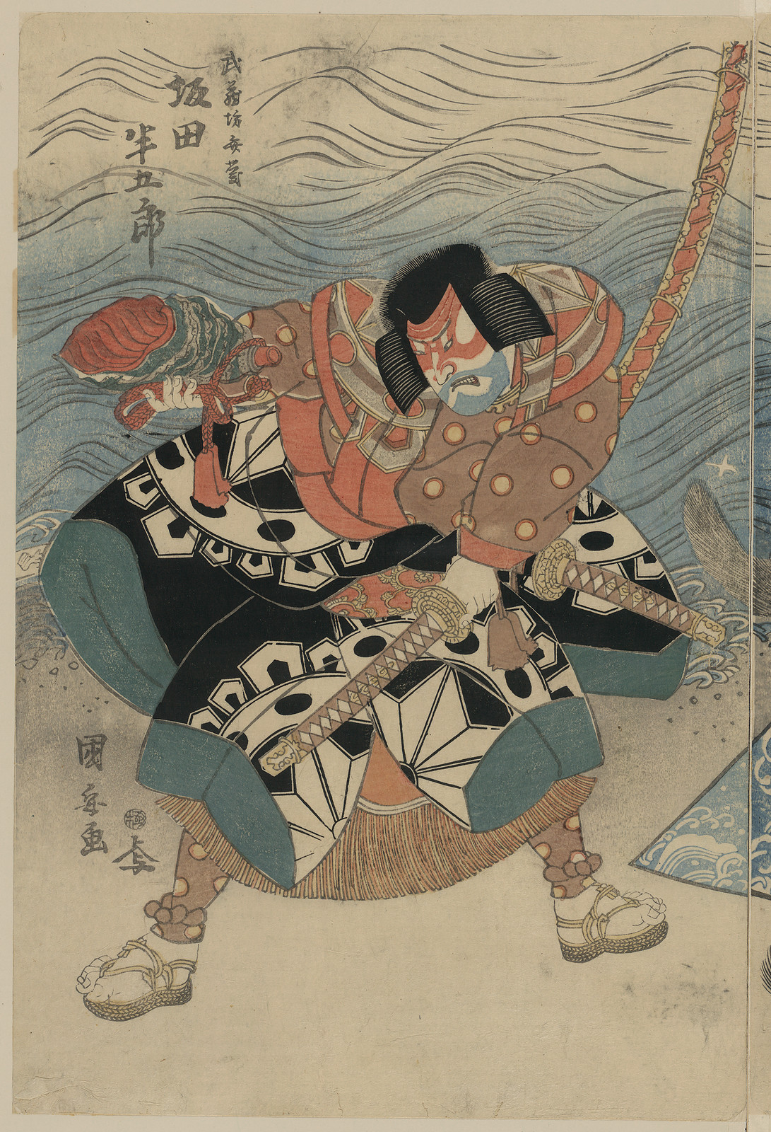 [Japanese Ukiyo-e print], 1750 — historic print