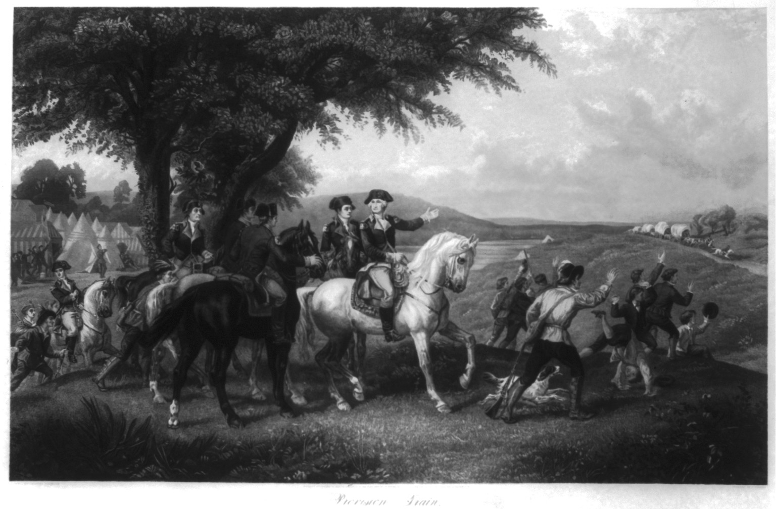 Provision train / Painted by Imogene Robinson; Engraved by C. Tomkins., c1877. — antique engraving