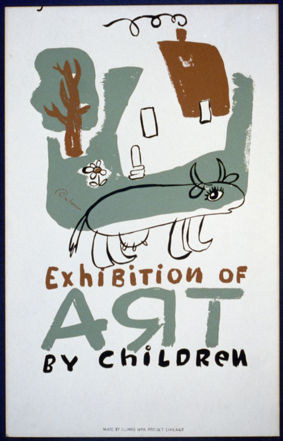 Exhibition of art by children / Osborn., 1936 — vintage poster