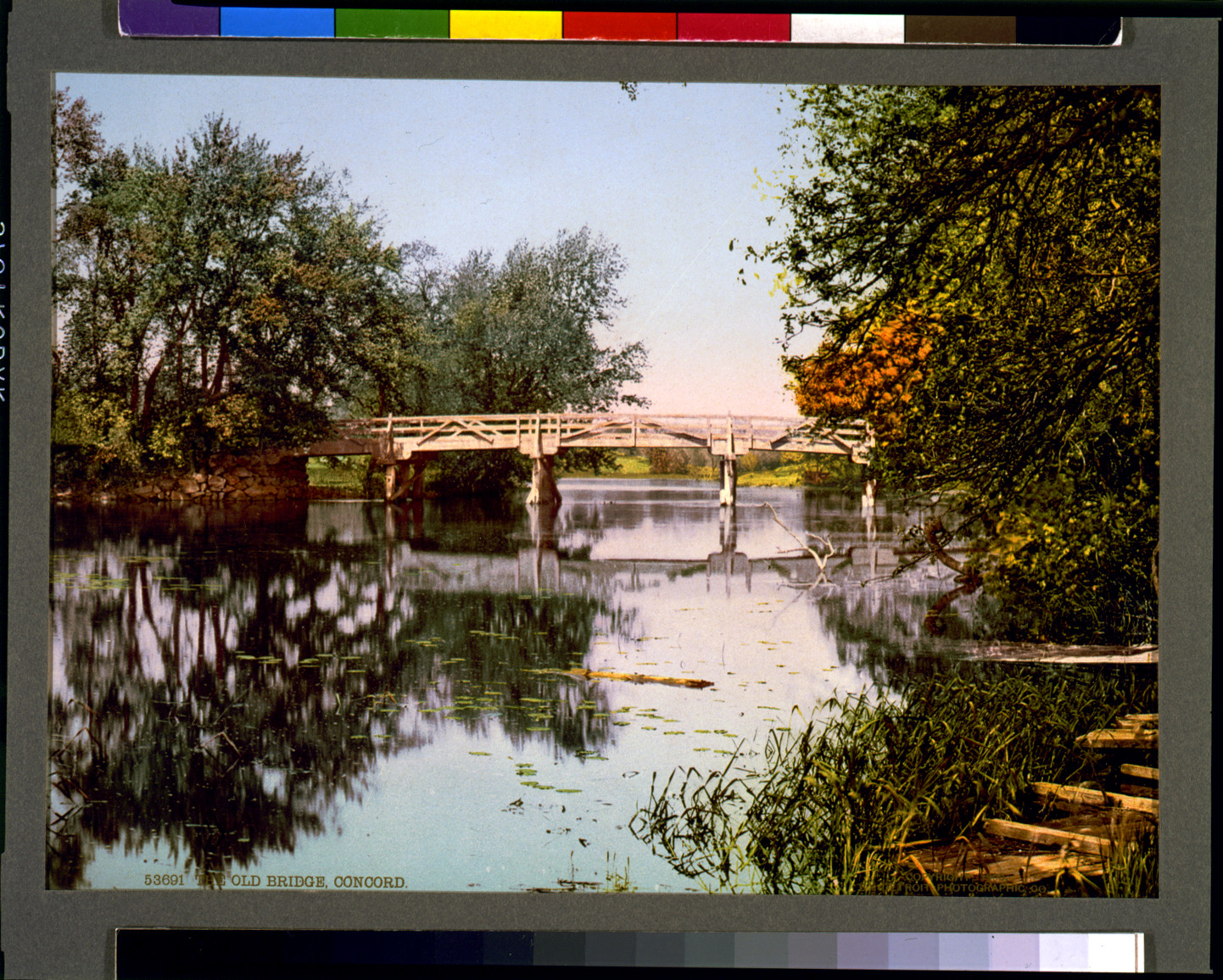 The Old Bridge, Concord, c1900. — historic print