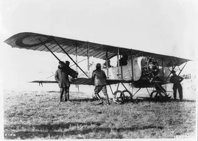 The First Plane Used by American aviators in France during World War I was this Morane Rolier airplane
