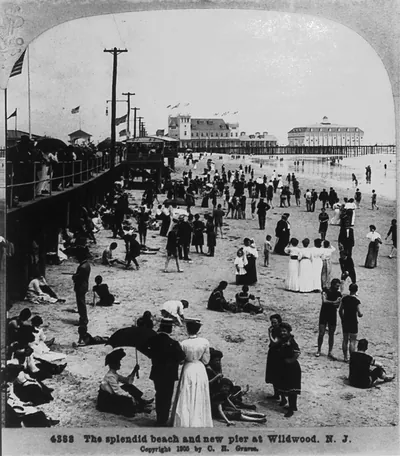 The splendid beach and new pier at Wildwood N.J.