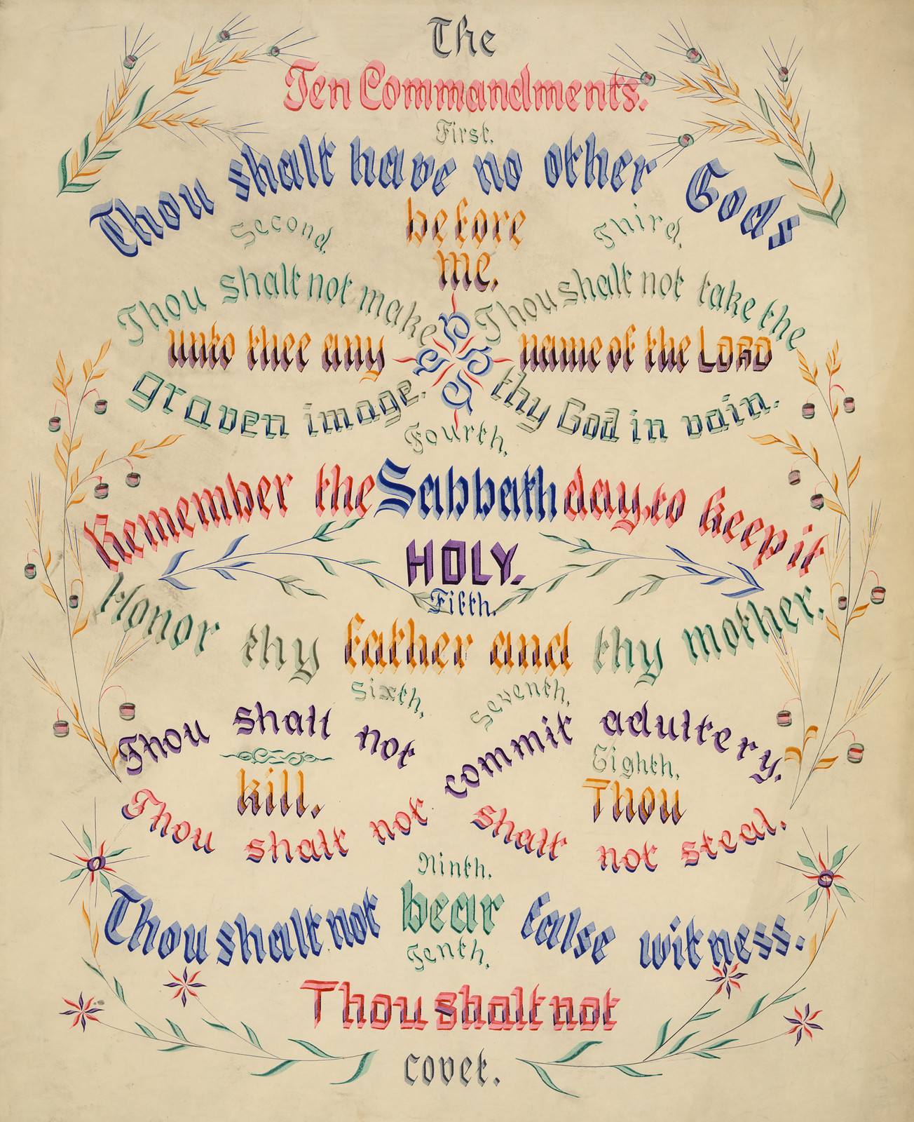 [Ten Commandments], c1844 Sept. 17. — historic print