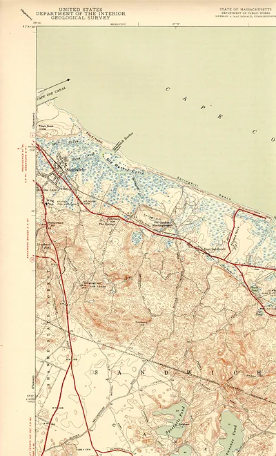USGS topographic map of Sandwich, Massachusetts