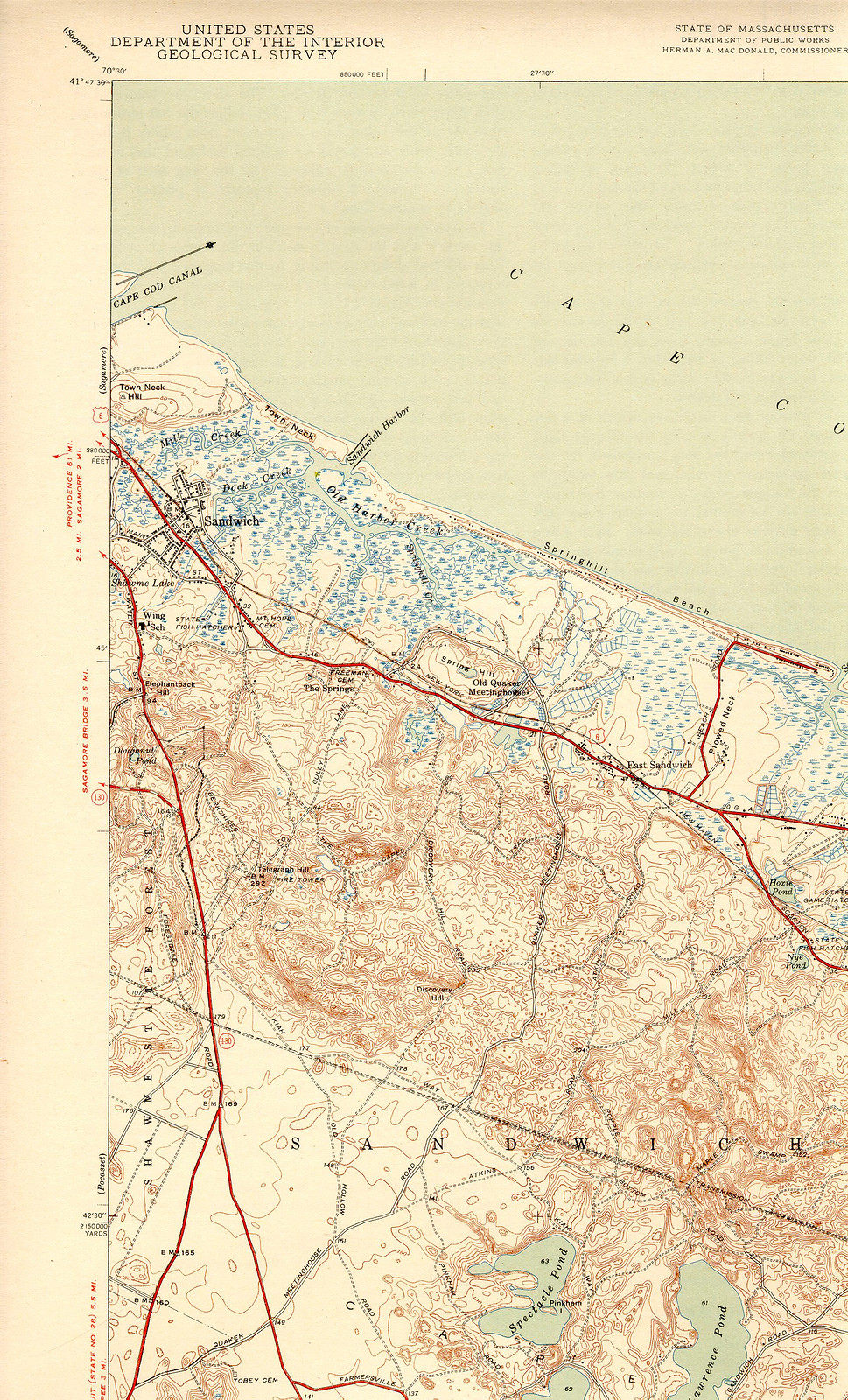 sndw 43 nw, Massachusetts — antique map