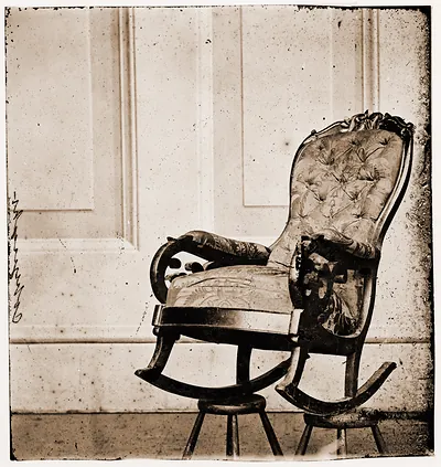 Washington District of Columbia. Chair occupied by Lincoln when assassinated