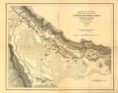 Hayden Upper Geyser Basin, Fire Hole River, Wyoming Territory
