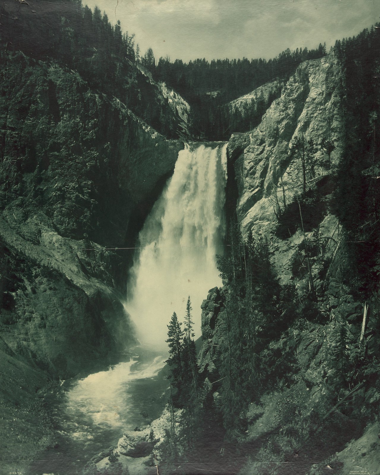 Lower Falls of Yellowstone, Wyoming, c1908. — historic photograph