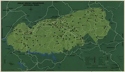 Great Smoky Mountains National Park map