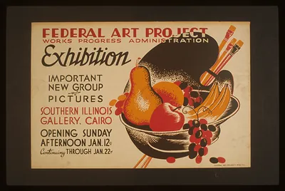 Federal Art Project Works Progress Administration exhibition Important new group of p