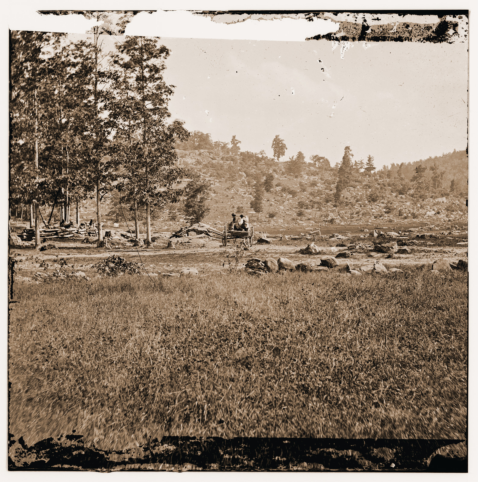 Gettysburg Pennsylvania. Little Round Top, 1863 — historic photograph