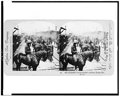 Roosevelts Rough Riders [sic] arrival at Tampa Fla. U.S.A.