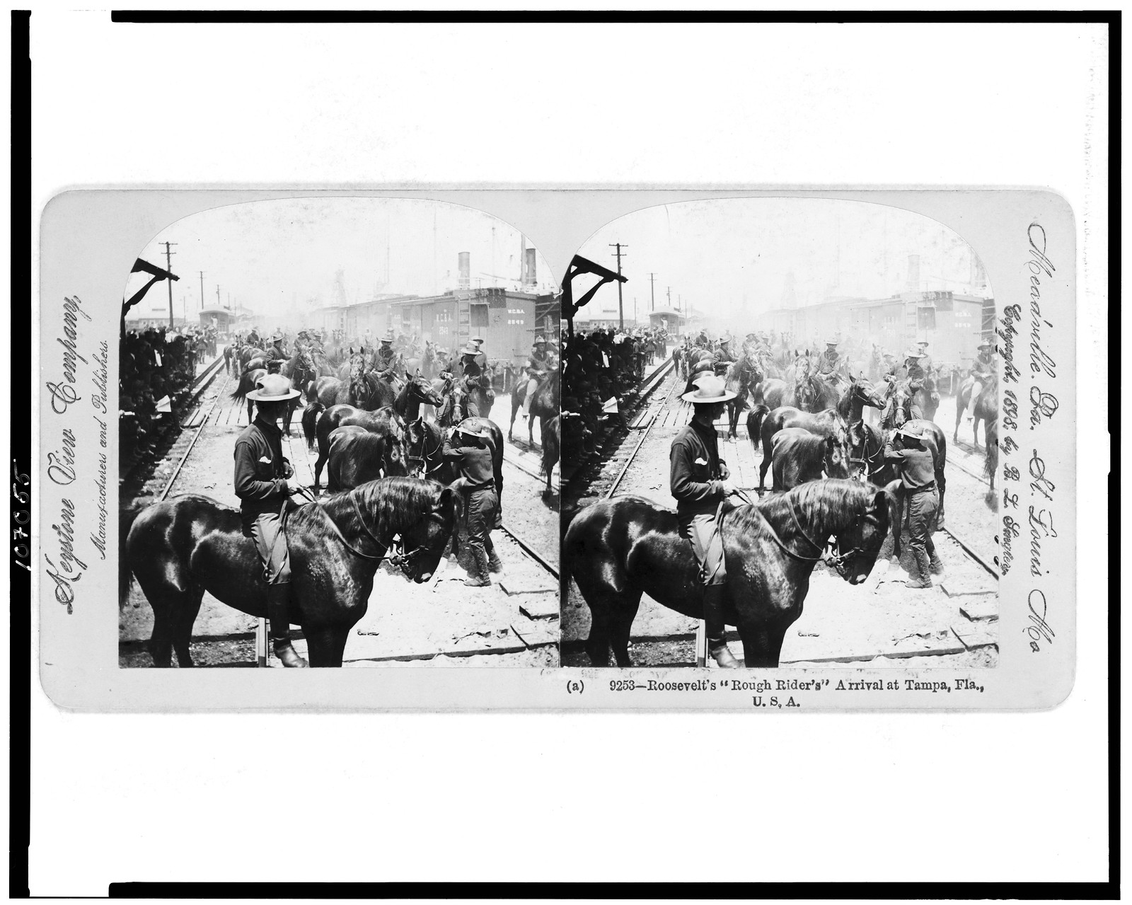 Roosevelts Rough Riders [sic] arrival at Tampa Fla. U.S.A., 1898 — historic photograph