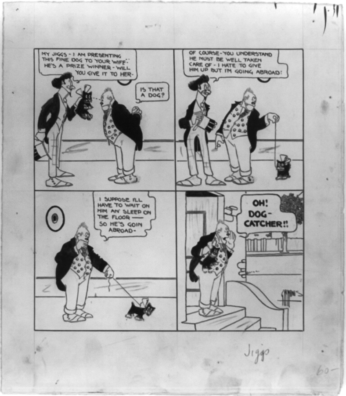 Bringing up father. My Jiggs he's a prize winner will you give it", 1916 Oct. 2 [publication date] — historic drawing